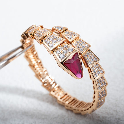 SERPENTI BRACELET 6.8MM PINK GOLD DIAMOND