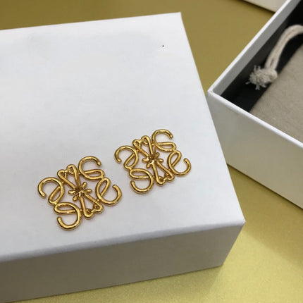 ANAGRAM GOLD EARRINGS