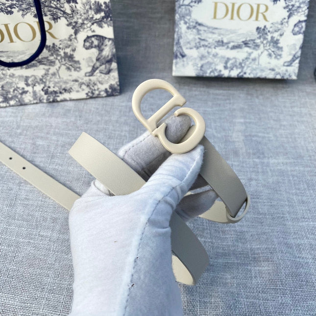 DIOR 26S BELT 20 MM IN CREAM WHITE CALFSKIN 673573