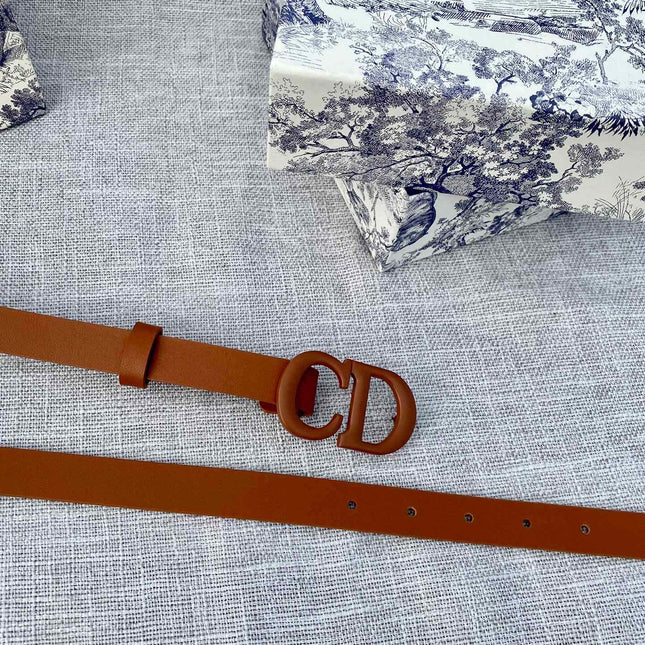 DIOR 26S BELT 20 MM IN BROWN CALFSKIN 673575