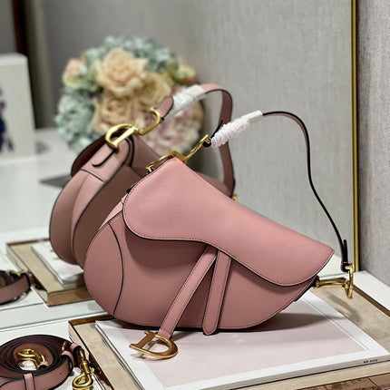 DIOR 26S SADDLE BAG 25 IN PINK CALFSKIN