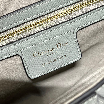 DIOR 26S SADDLE BAG 25 IN STONE GREY CALFSKIN
