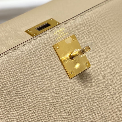 KELLY 28CM IN TRENCH EPSOM CALFSKIN GOLD HARDWARE