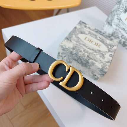 DIOR 25S BELT 30 MM IN BLACK CALFSKIN 613182