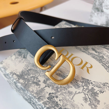 DIOR 25S BELT 30 MM IN BLACK CALFSKIN 613182