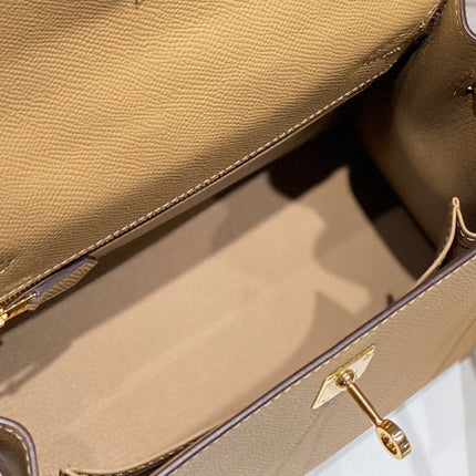 KELLY 25CM IN CHAI EPSOM CALFSKIN GOLD HARDWARE