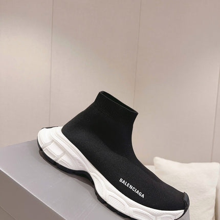 BALENCIAGA 25S SPEED TRAINER SNEAKERS 55 MM IN BLACK KNIT STYLE 5