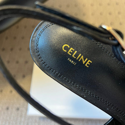 CELINE 26S HIGH-HEEL SLINGBACK 45 MM IN BLACK CALFSKIN