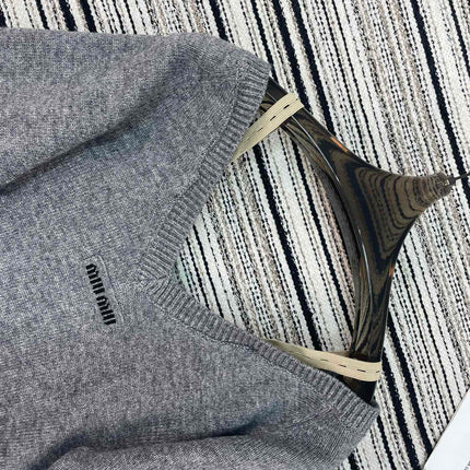 MIUMIU 26S KNIT SHORT SLEEVED T-SHIRT 943