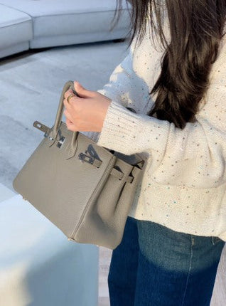 HM BIRKIN BAG 30 TEMPERED GRAY CALFSKIN  BUCKLE