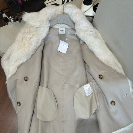 HERMES 26S SHEARLING COAT 814