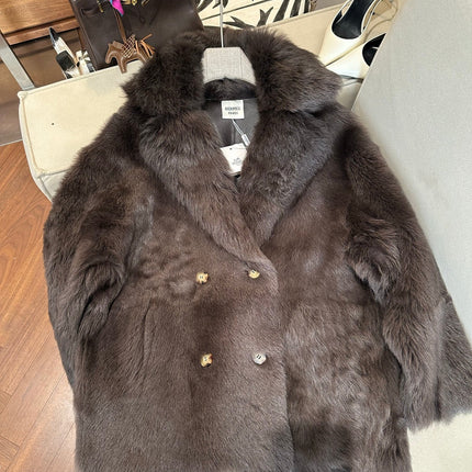 HERMES 26S SHEARLING COAT 811