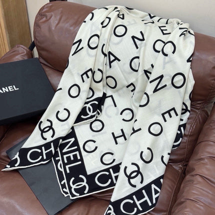 CHANEL 26S SCARF 135 IN CASHMERE AND SILK 309347