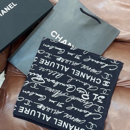 CHANEL 26S SCARF 135 IN CASHMERE AND SILK 309362