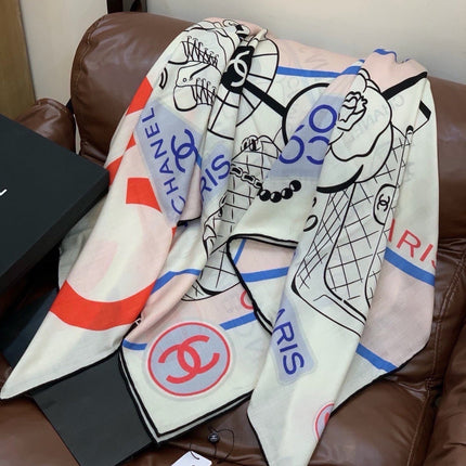 CHANEL 26S SCARF 135 IN SILK 311940