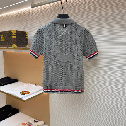 THOM 26S SHORT-SLEEVED KNIT POLO SHIRT STYLE 153