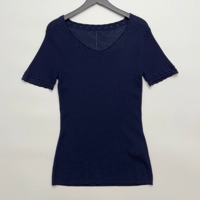 CHLOE 26S FITTED SHORT-SLEEVE KNIT TOP STYLE 97