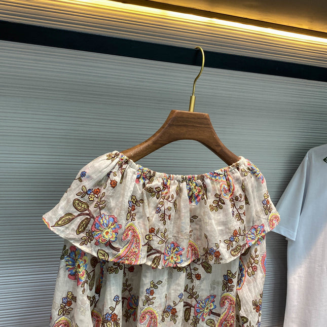 CHLOE 26S OFF-SHOULDER LONG-SLEEVE SHIRT STYLE 68