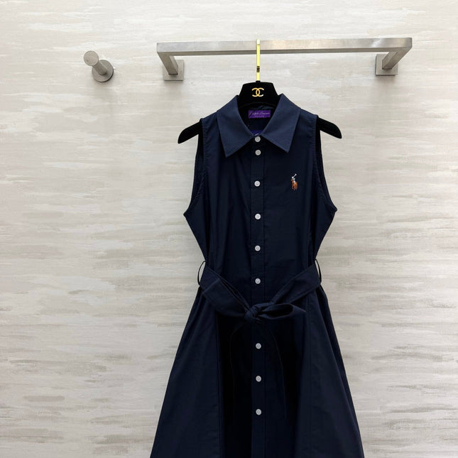 RALPH LAUREN 26S SLEEVELESS SHIRT DRESS 485