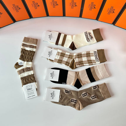 HERMES 26S CREW SOCKS 109657 (1 BOX)