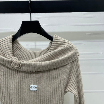 CHANEL 25S KNITTED LONG-SLEEVE DRESS 277