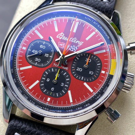 TOP TIME B01 CHEVROLET CORVETTE STEEL CASE RED MIX BLACK DIAL