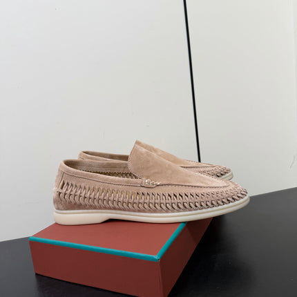 LP 26S BRAIDED LOAFERS IN NUDE SUEDE