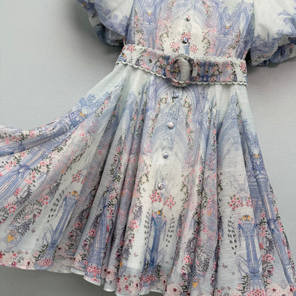 ZIMMERMANN 26S PUFF SLEEVE SHIRT DRESS STYLE 100
