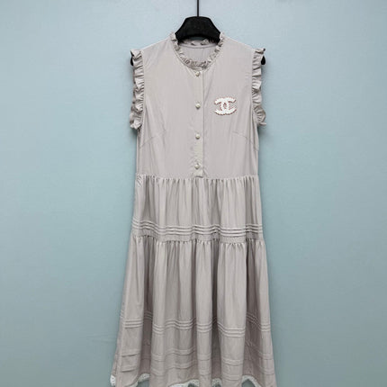 CHANEL 26S PLEATED SLEEVELESS DRESS STYLE 1128