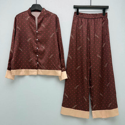 VALENTINO 26S SHIRT & WIDE-LEG PANTS SET 374