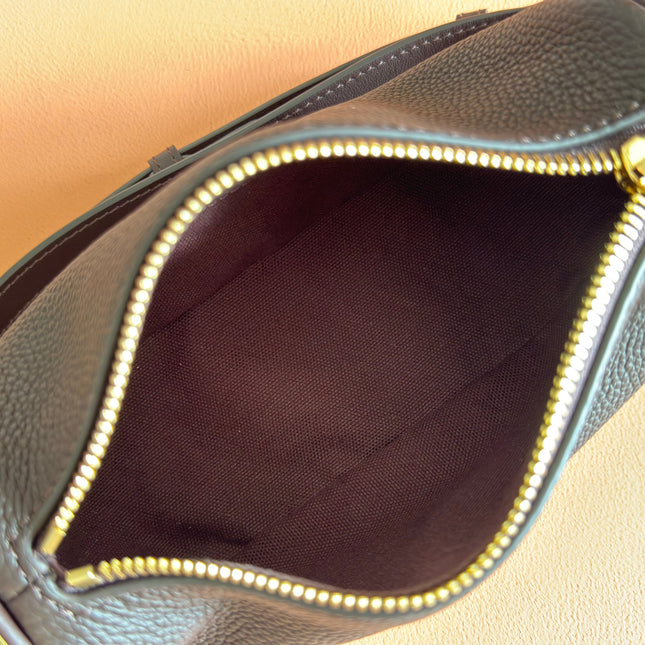 GUCCI 26S SHOULDER BAG 19 IN BLACK BROWN CALFSKIN