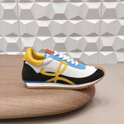 LOEWE 26S FLOW RUNNER SNEAKER IN MULTICOLOR SUEDE AND CALFSKIN STYLE 4
