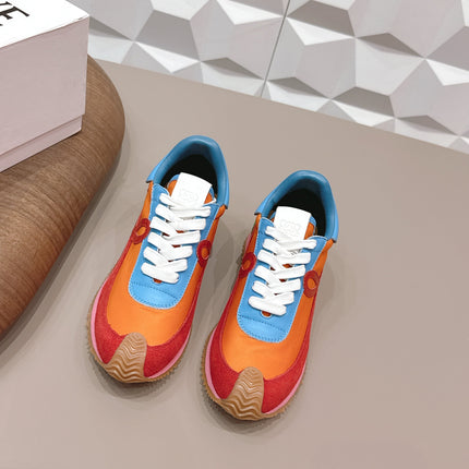 LOEWE 26S FLOW RUNNER SNEAKER IN MULTICOLOR SUEDE AND CALFSKIN