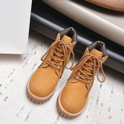 CELINE 26S LACE UP ANKLE BOOTS 40 MM IN TAN SUEDE AND BROWN CALFSKIN