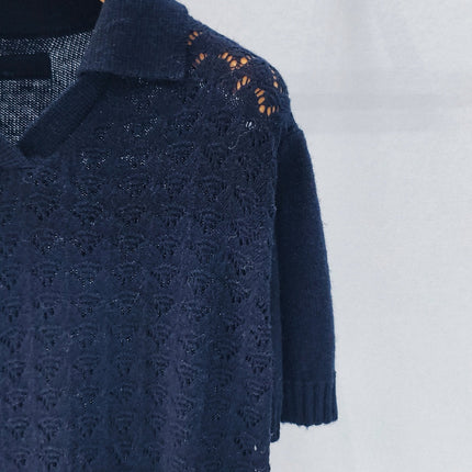 MIUMIU 26S KNITTED POLO SHIRT 881