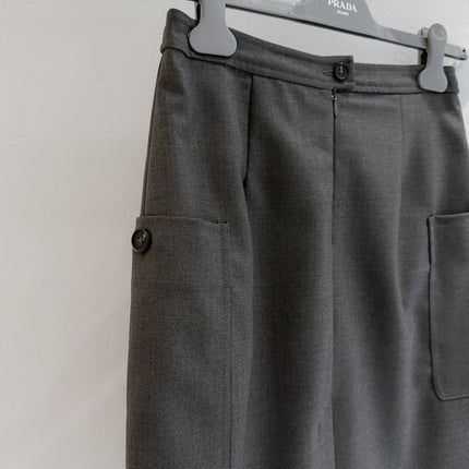 PRADA 26S PLEATED MIDI SKIRT 1085