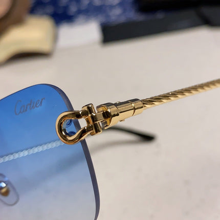 CARTIER 26S RIMLESS RECTANGULAR FRAME IN METAL 434047