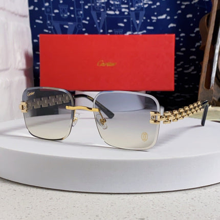 CARTIER 26S RIMLESS RECTANGULAR FRAME IN METAL 436033