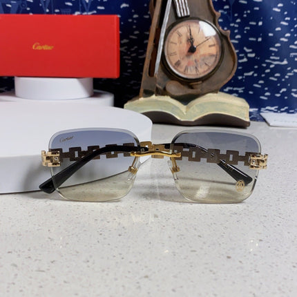 CARTIER 26S RIMLESS RECTANGULAR FRAME IN METAL 436033