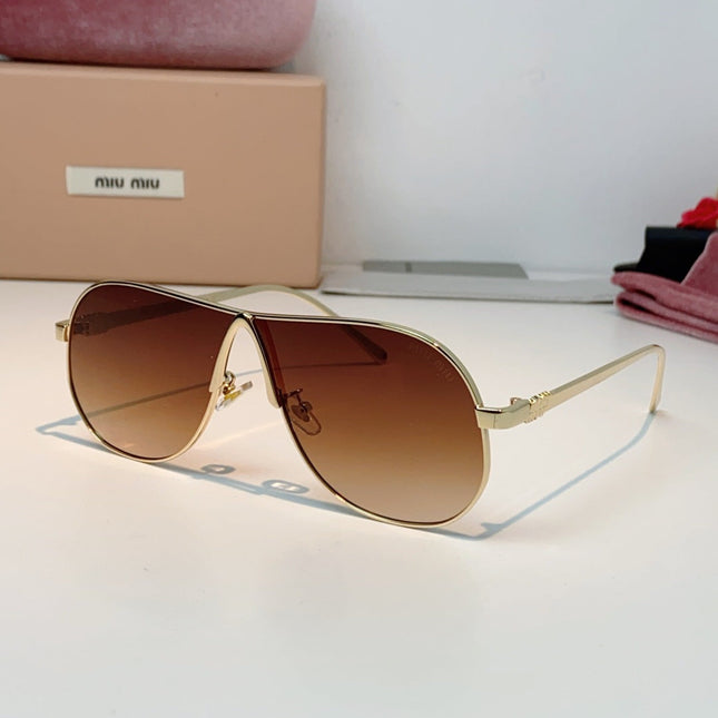 MIUMIU 26S OVAL FRAMEAVIATOR FRAME IN METAL 424523