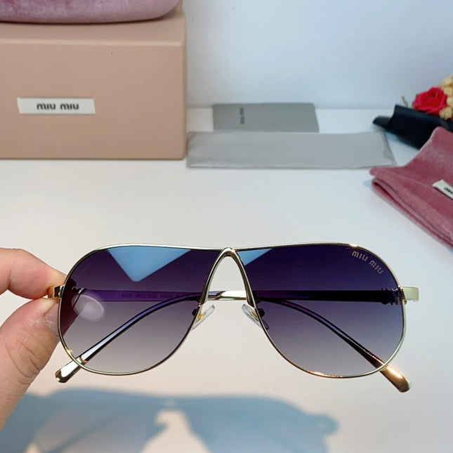 MIUMIU 26S OVAL FRAMEAVIATOR FRAME IN METAL 424524