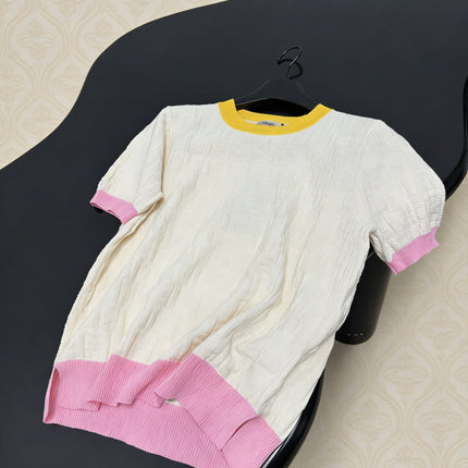FENDI 26S SHORT SLEEVE KNIT T-SHIRT 140