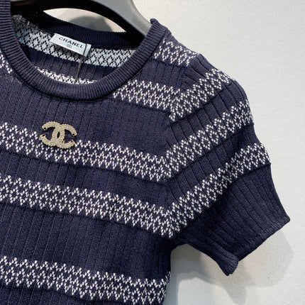 CHANEL 26S KNIT SHORT SLEEVE T-SHIRT STYLE 1283