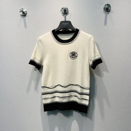 HERMES 26S SHORT-SLEEVE KNIT TOP 636