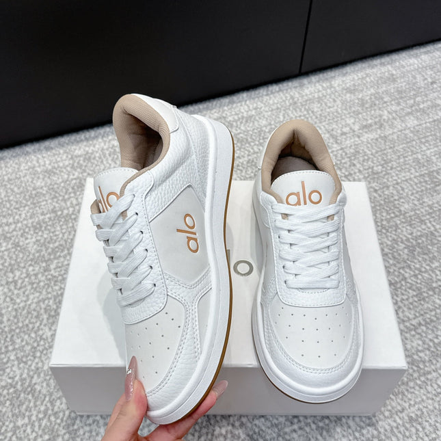 ALO 25S SNEAKER IN WHITE LAMBSKIN