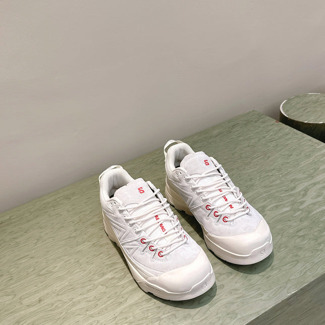 ALO 25S SALOMON X-ALP PANHUI SNEAKER IN WHITE SUEDE