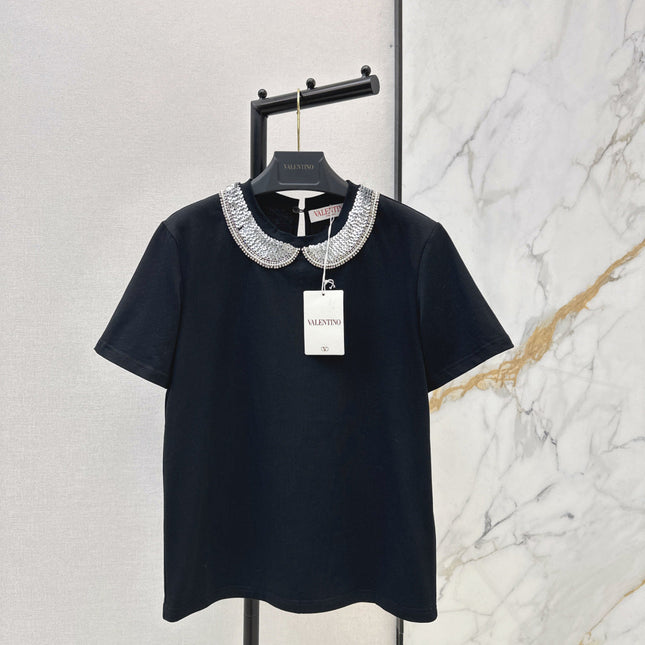 VALENTINO 26S PETER PAN COLLAR T-SHIRT STYLE 47