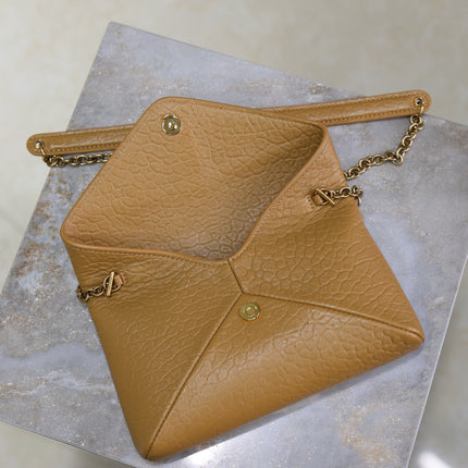 YSL 25S CALYPSO MINI 19 IN CARAMEL LAMBSKIN GOLD HARDWARE