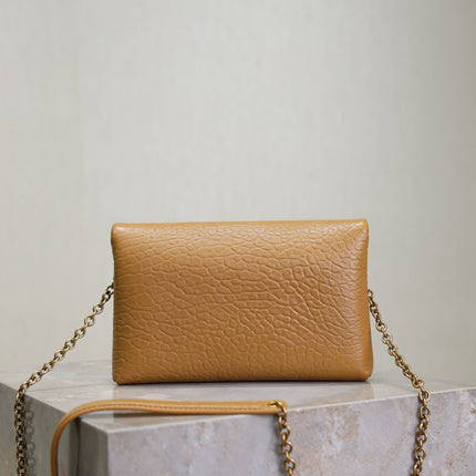YSL 25S CALYPSO MINI 19 IN CARAMEL LAMBSKIN GOLD HARDWARE