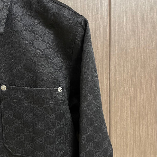 GUCCI 26S LONG-SLEEVE DENIM SHIRT 516